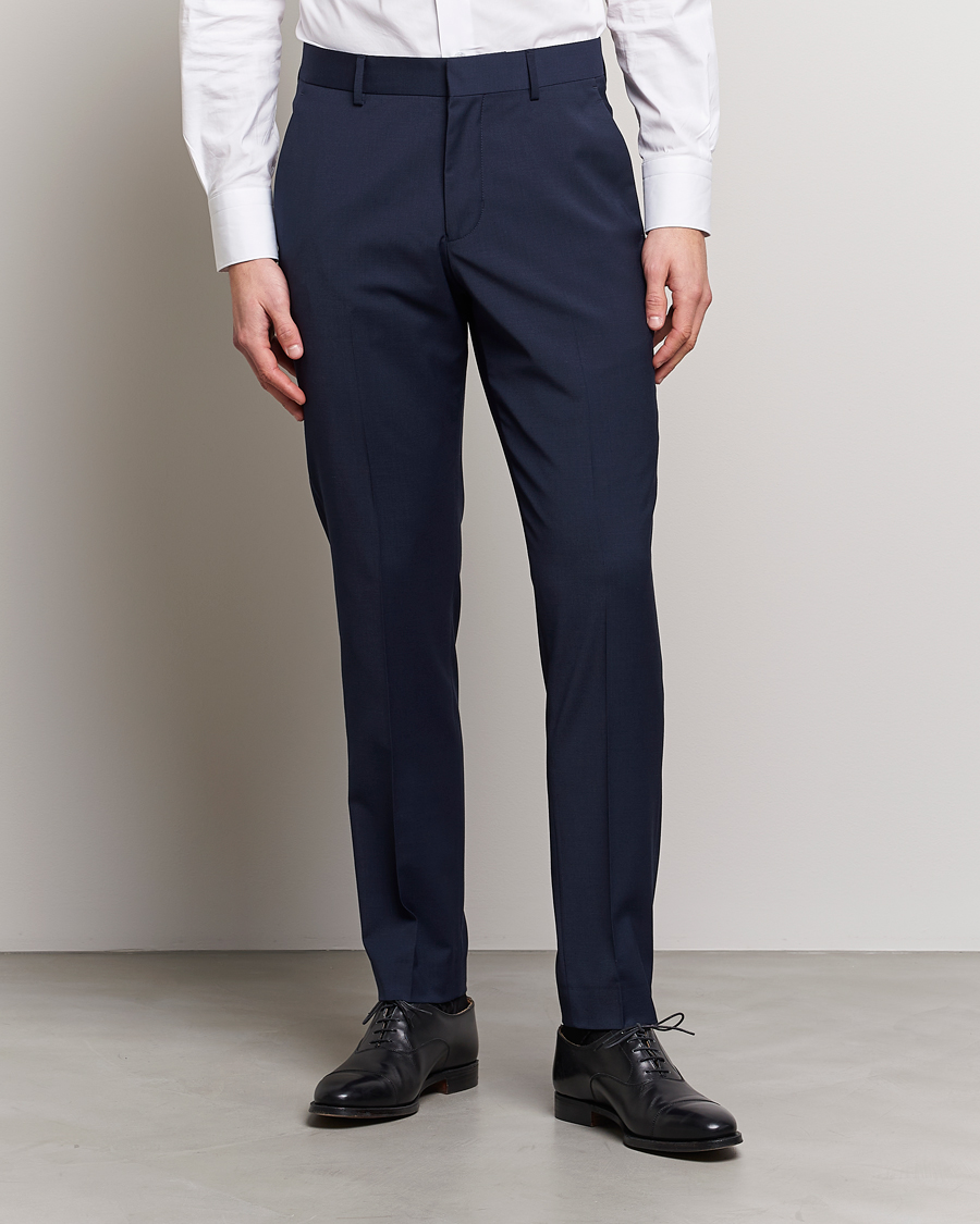 Homme |  | Tiger of Sweden | Tenuta Wool Travel Suit Trousers Royal Blue