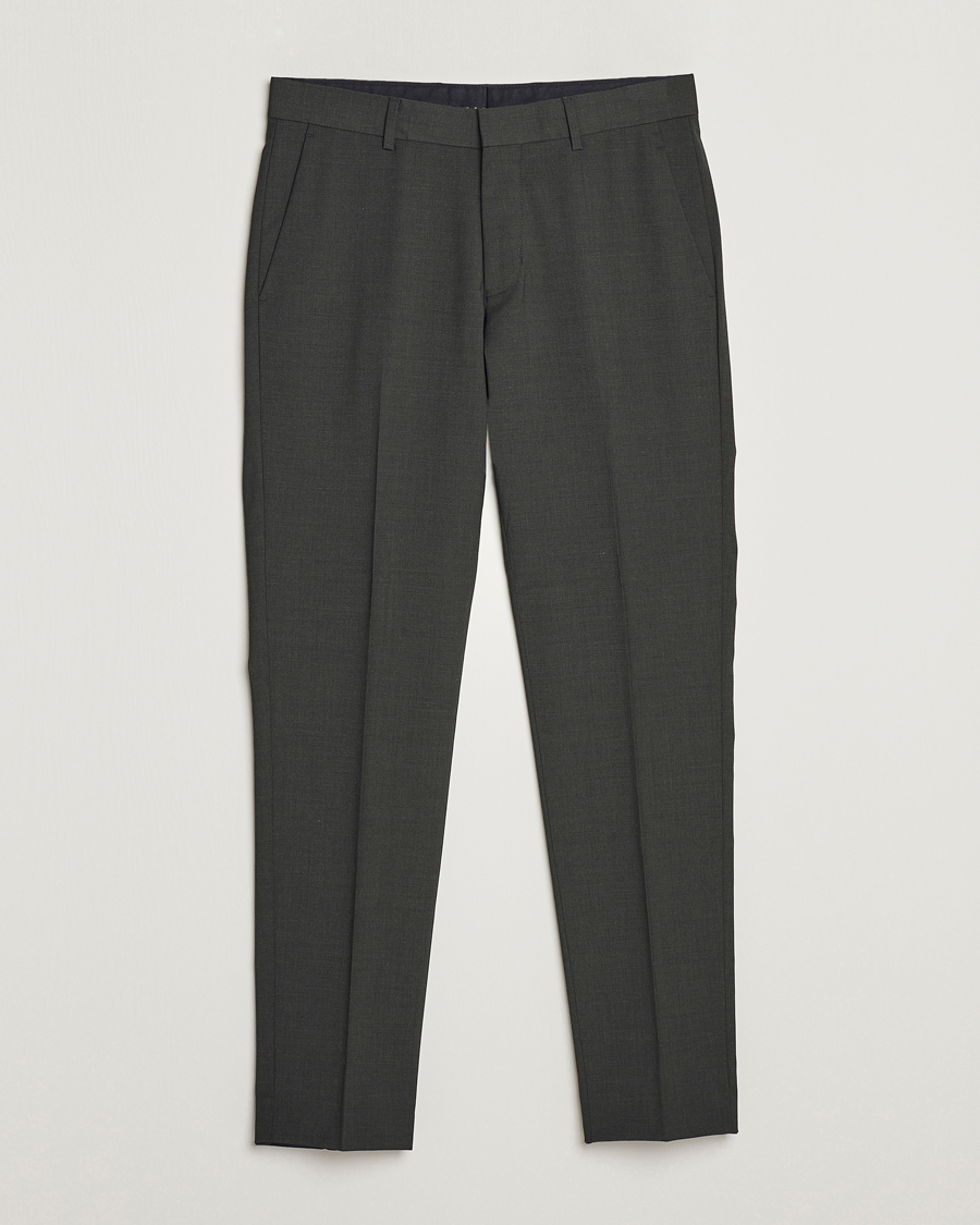 Homme | Pantalons | Tiger of Sweden | Tenuta Wool Travel Suit Trousers Olive Extreme