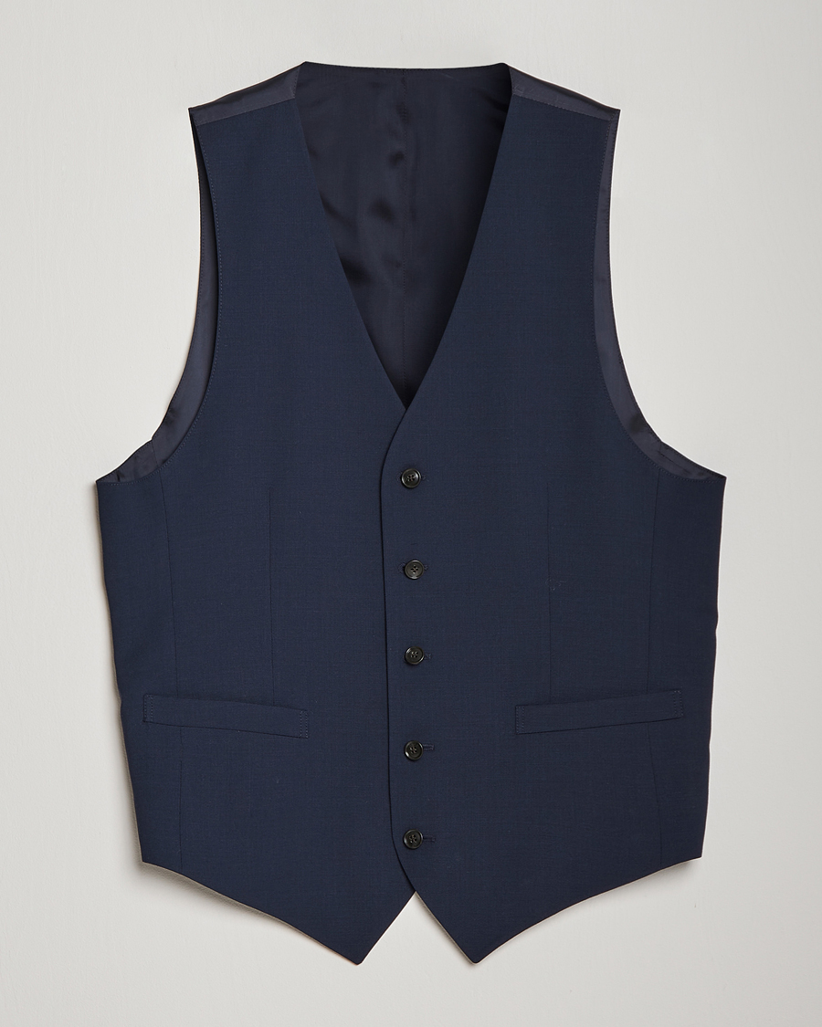 Homme | Blazers | Tiger of Sweden | Wayde Wool Travel Waistcoat Royal Blue