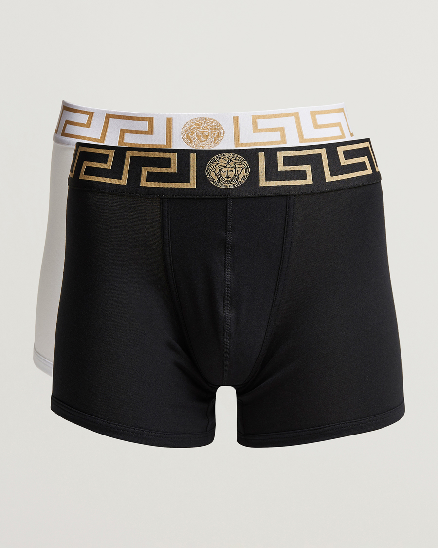 Homme | Sous-Vêtements Et Chaussettes | Versace | 2-Pack Greca Boxer Briefs Black/White