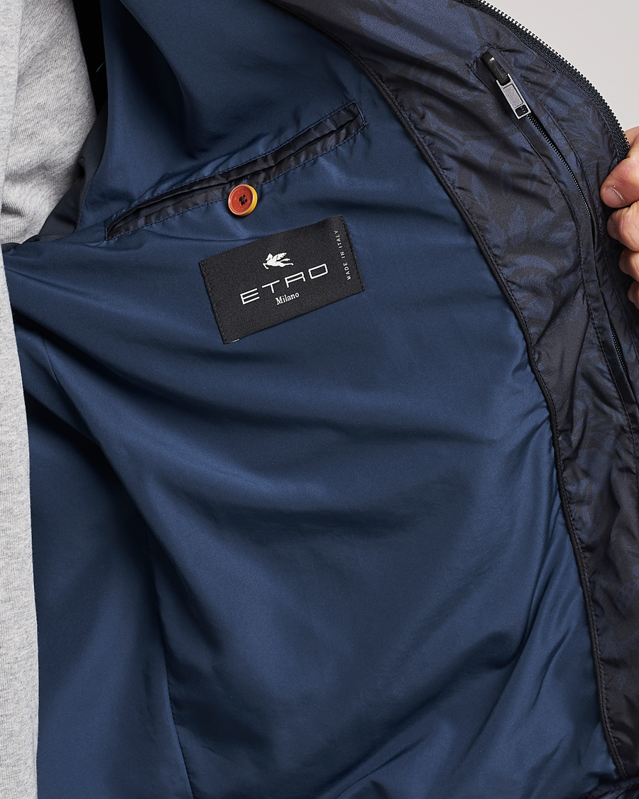 Homme | Manteaux Et Vestes | Etro | Packable Nylon Bomber Navy