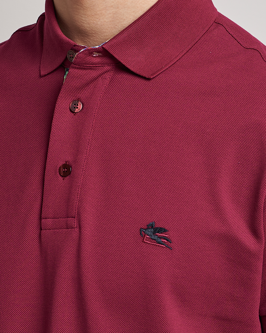 Homme | Polos | Etro | Short Sleeve Contrast Paisley Polo Rosa