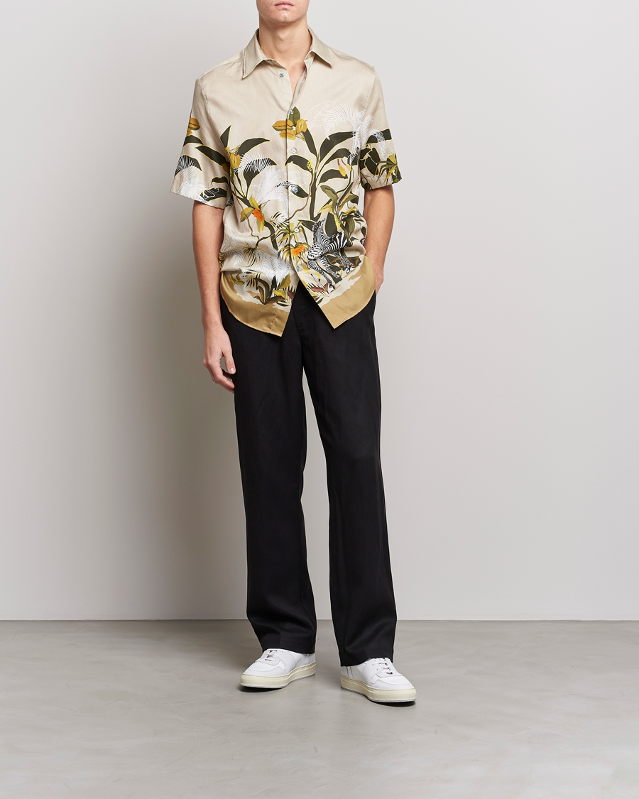 Homme | Chemises | Etro | Printed Camp Collar Shirt Beige