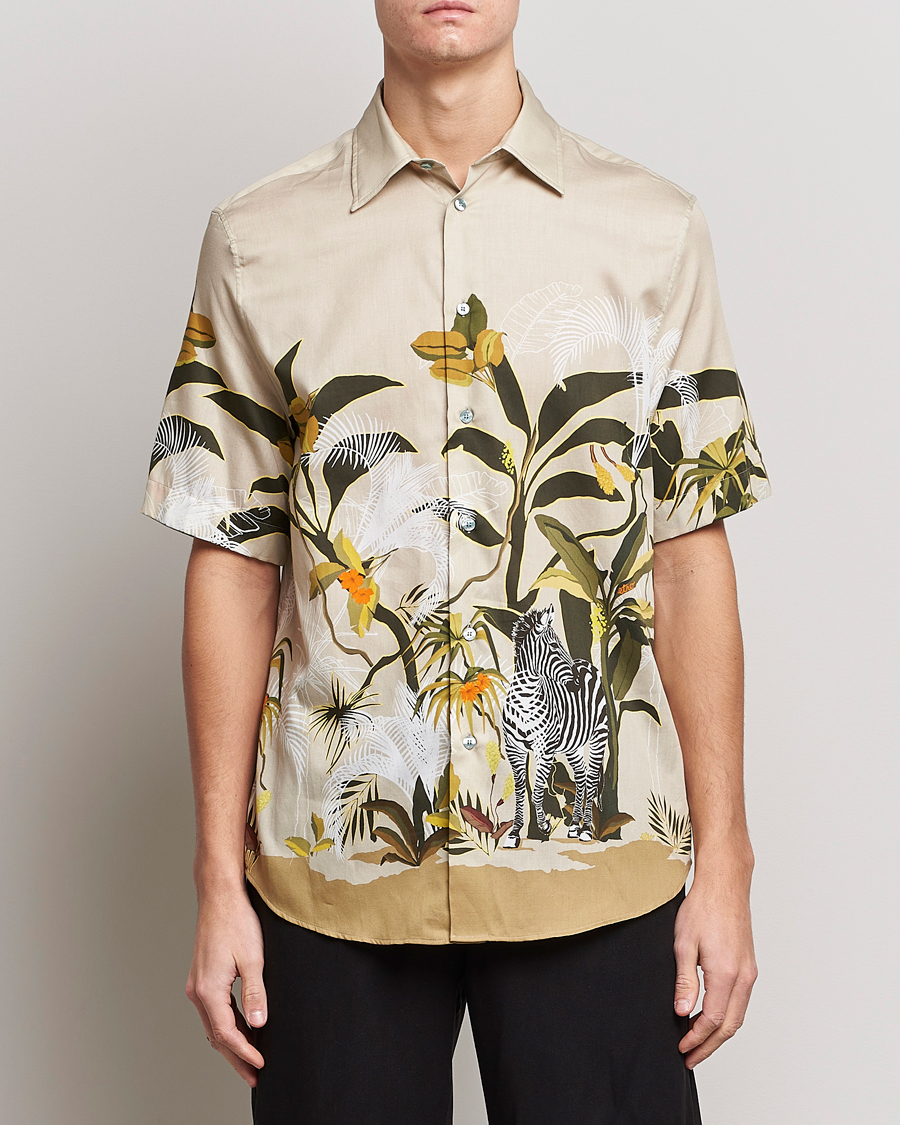 Homme | Chemises | Etro | Printed Camp Collar Shirt Beige