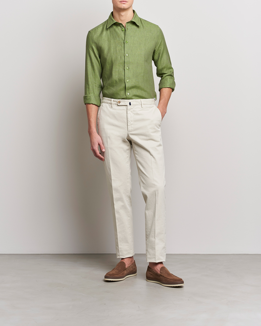 Homme | Chemises | Etro | Linen Sport Shirt Green
