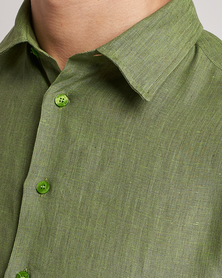 Homme | Chemises | Etro | Linen Sport Shirt Green