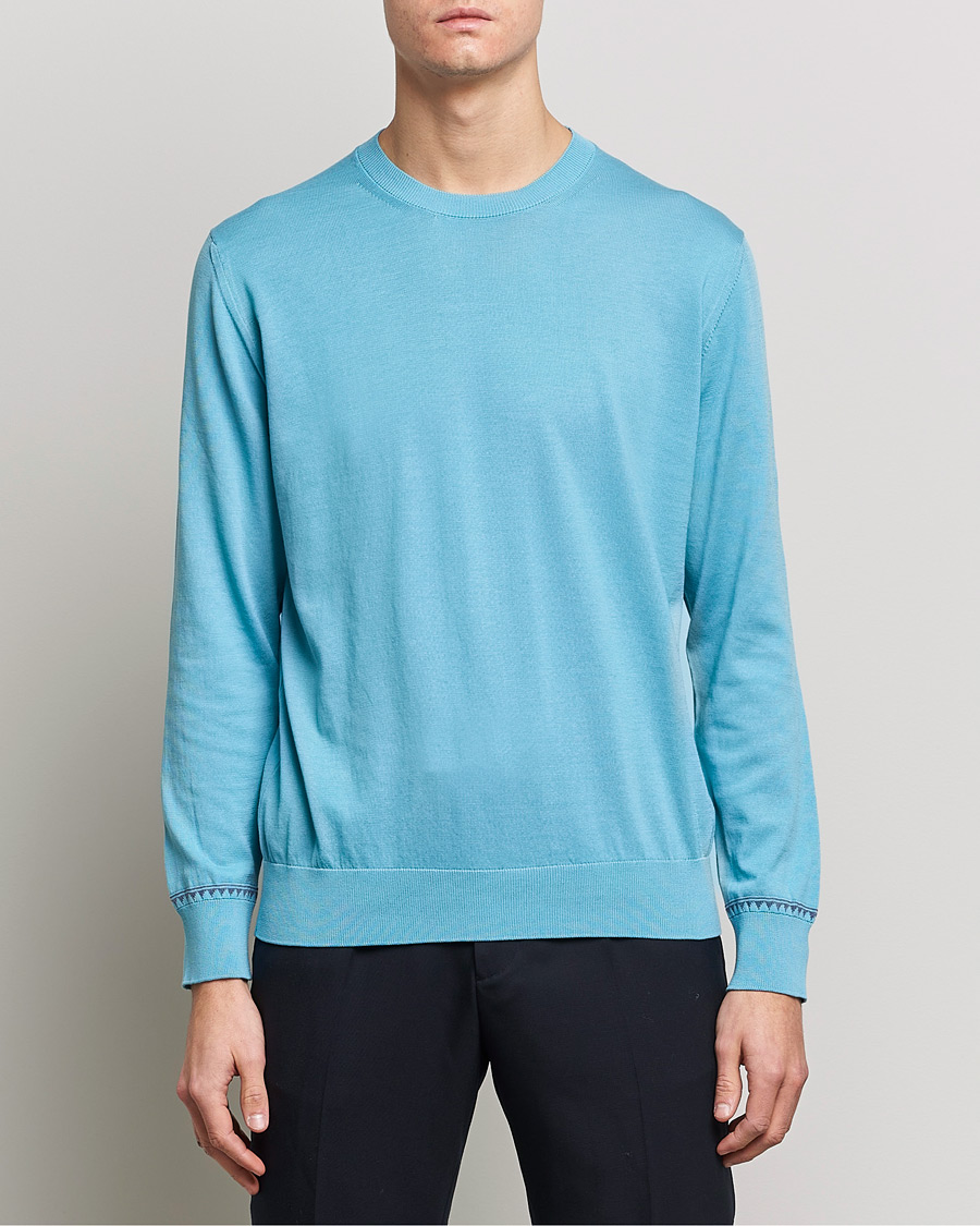 Homme | Pulls Et Tricots | Etro | Crew Neck Pullover Azzurro