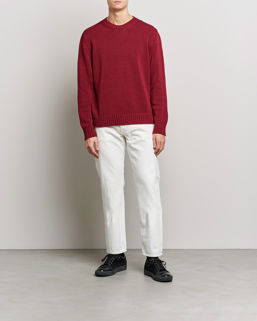 Homme | Pulls Et Tricots | Etro | Heavy Knit Cotton Pullover Burgundy
