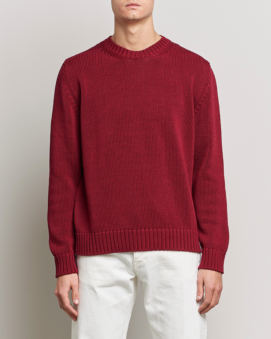 Homme | Pulls Et Tricots | Etro | Heavy Knit Cotton Pullover Burgundy