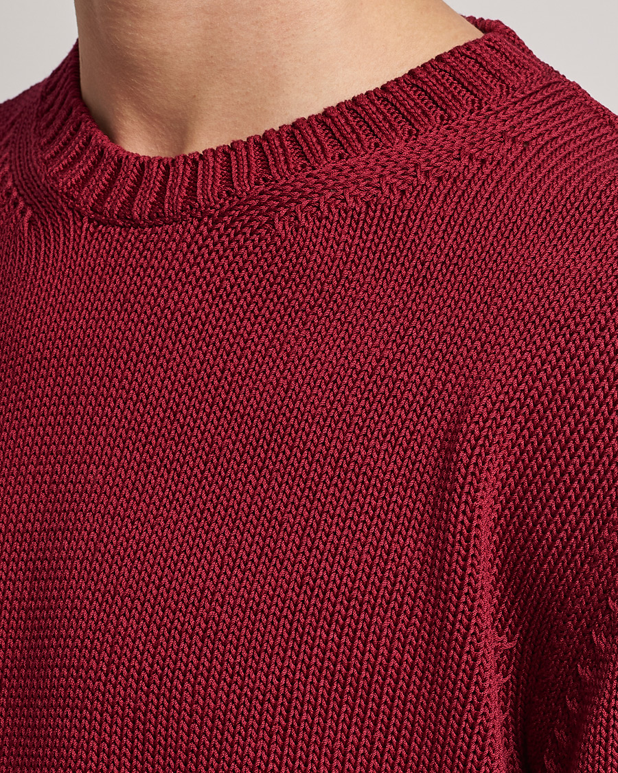 Homme | Pulls Et Tricots | Etro | Heavy Knit Cotton Pullover Burgundy