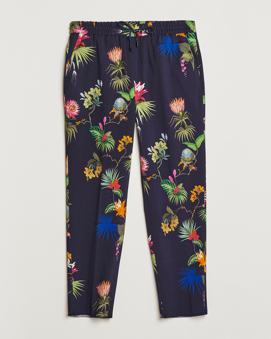 Homme | Pantalons | Etro | Printed Casual Trousers Navy