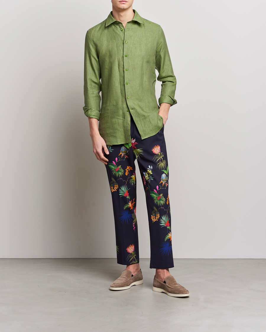 Homme | Pantalons | Etro | Printed Casual Trousers Navy