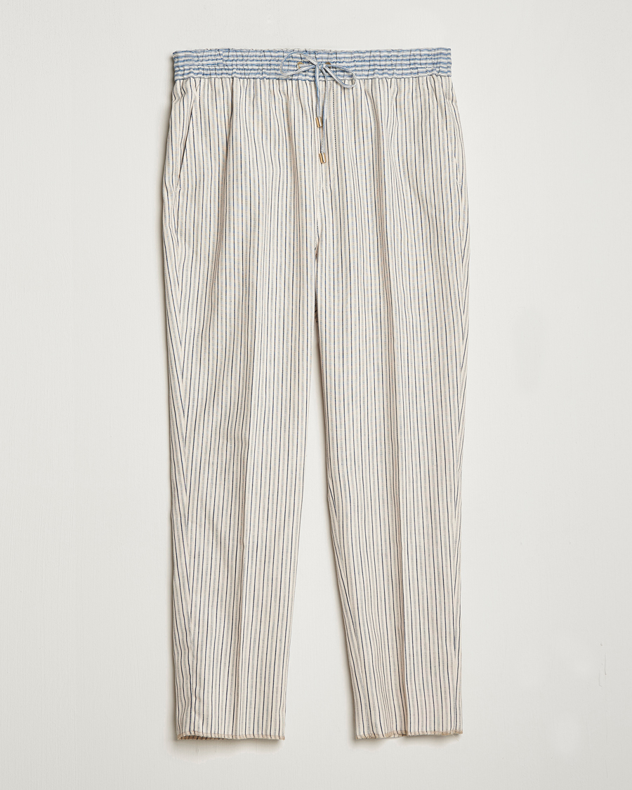 Homme | Pantalons | Etro | Hickory Stripe Casual Trousers Off White
