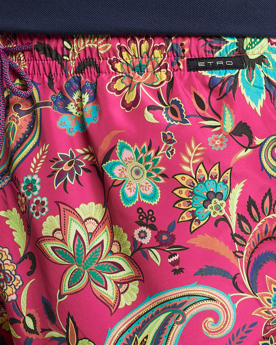 Homme | Maillots De Bain | Etro | Floreale Printed Swim Trunks Rosa
