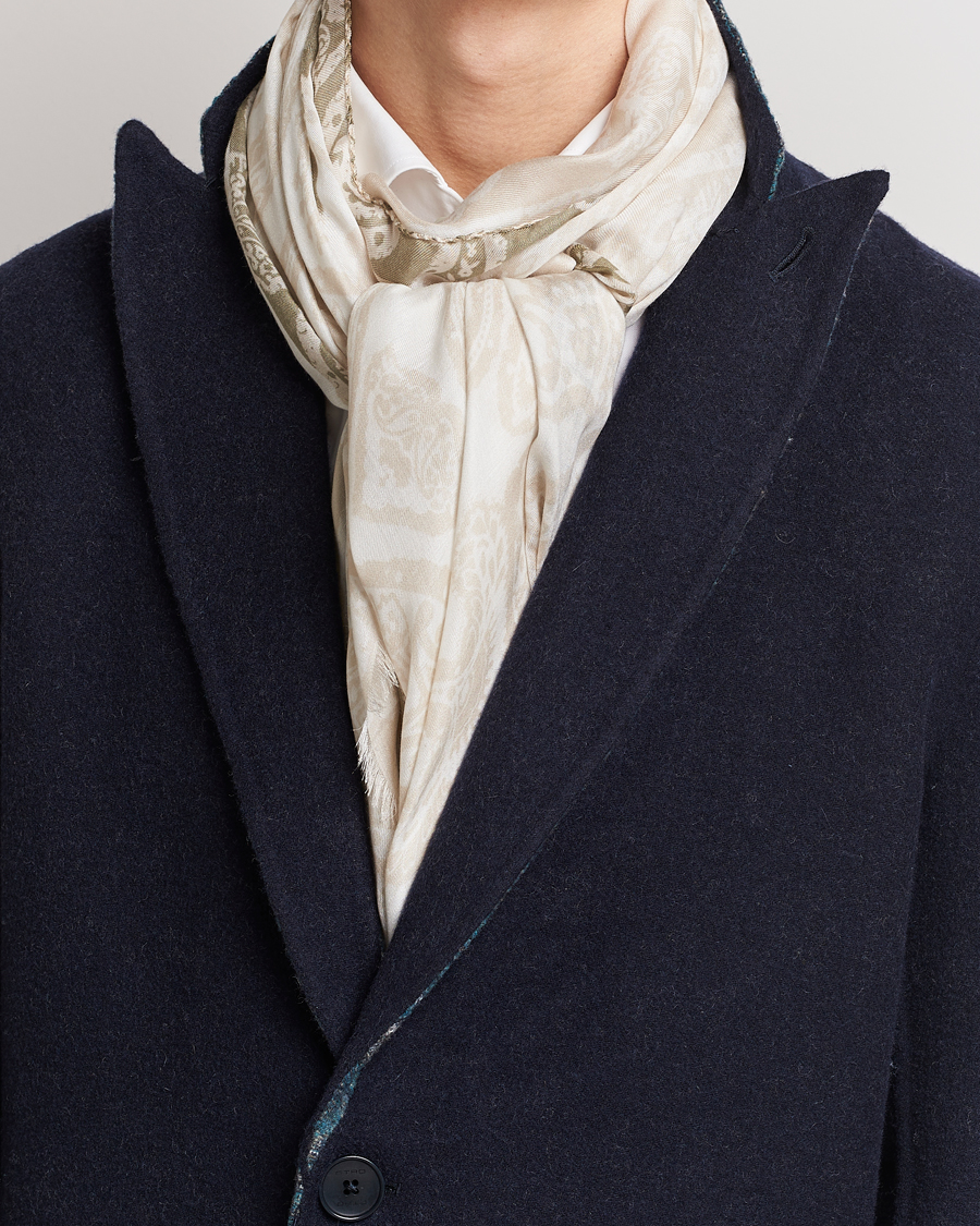 Homme | Etro Shaal Nur Cashmere Blend Scarf White | Etro | Shaal Nur Cashmere Blend Scarf White