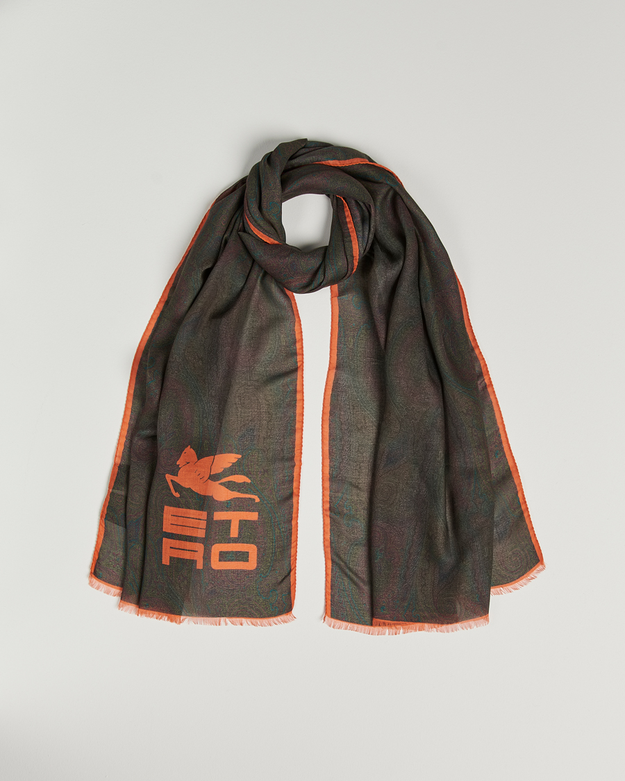 Homme | Etro Shaal Nur Cashmere Blend Paisley Scarf Dark Brown | Etro | Shaal Nur Cashmere Blend Paisley Scarf Dark Brown