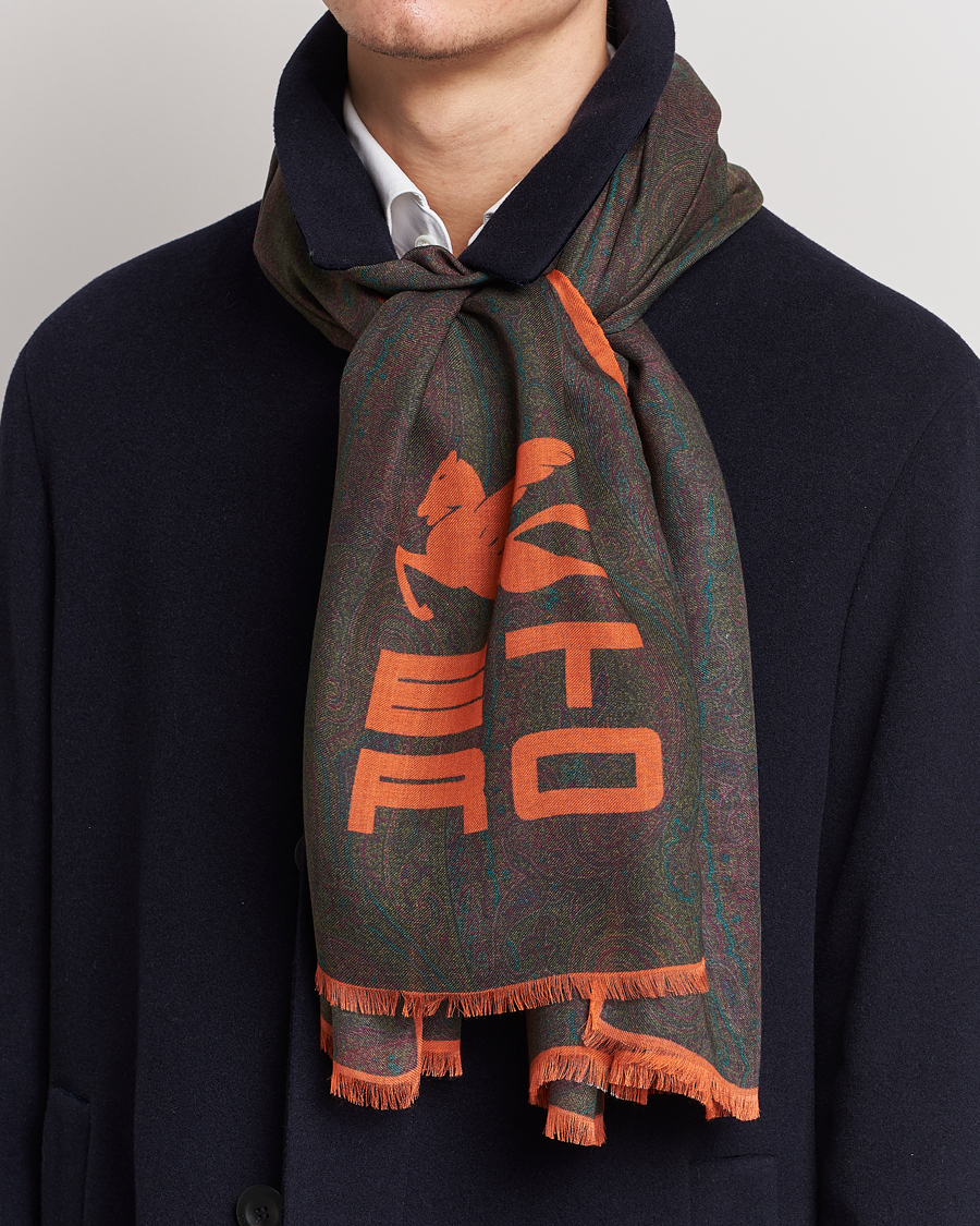 Homme | Etro Shaal Nur Cashmere Blend Paisley Scarf Dark Brown | Etro | Shaal Nur Cashmere Blend Paisley Scarf Dark Brown