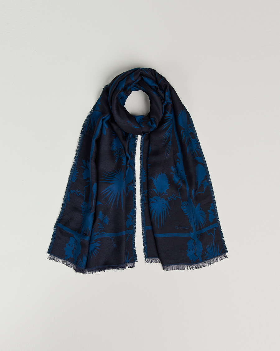 Homme | Etro Jacquard Floreale Scarf Navy | Etro | Jacquard Floreale Scarf Navy