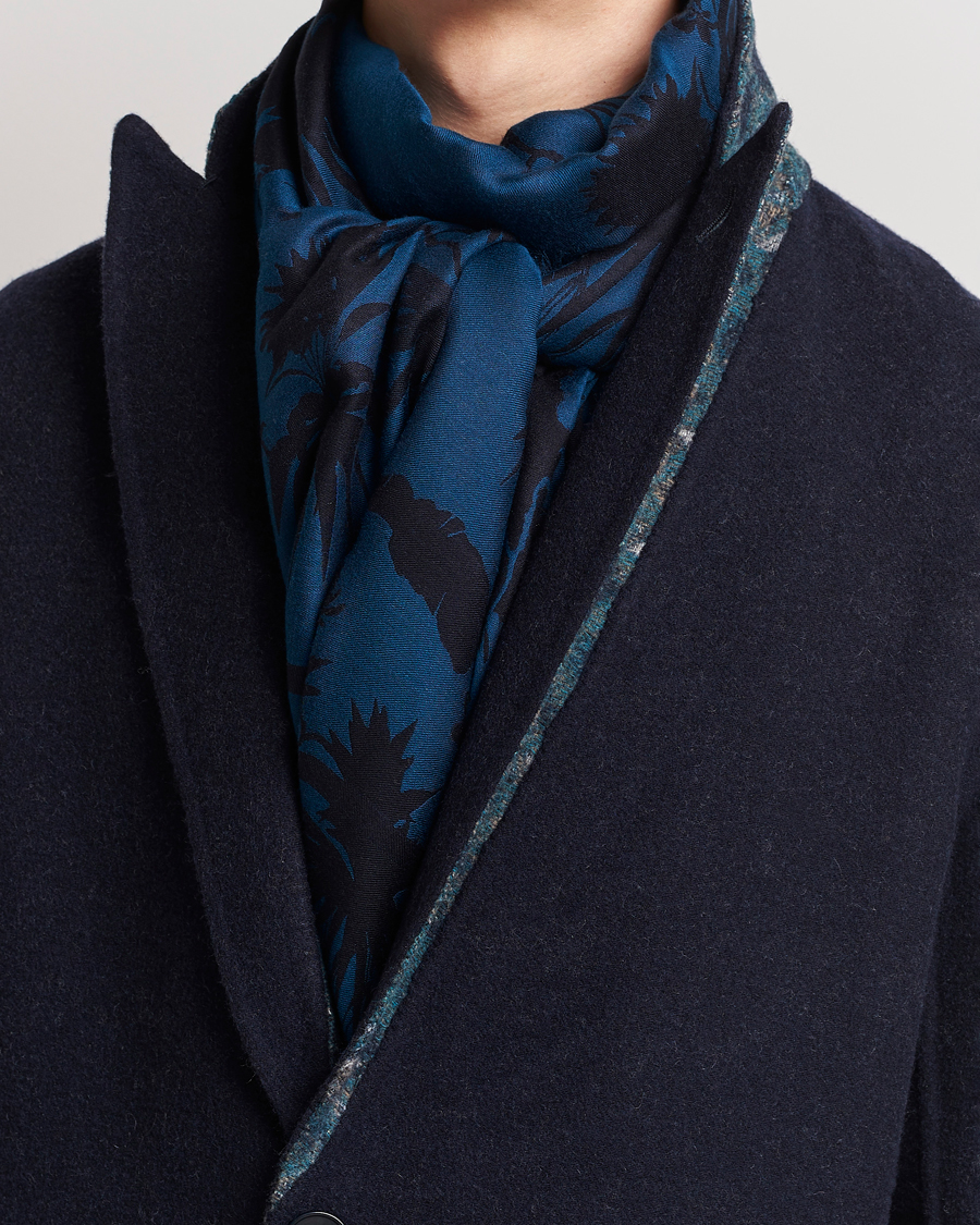 Homme | Etro Jacquard Floreale Scarf Navy | Etro | Jacquard Floreale Scarf Navy