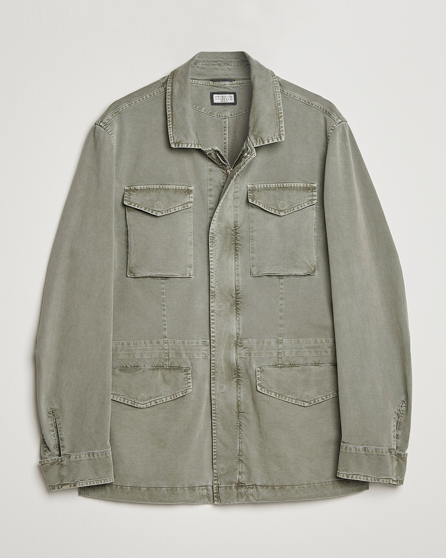Homme | Manteaux Et Vestes | Brunello Cucinelli | Cotton Field Jacket Olive