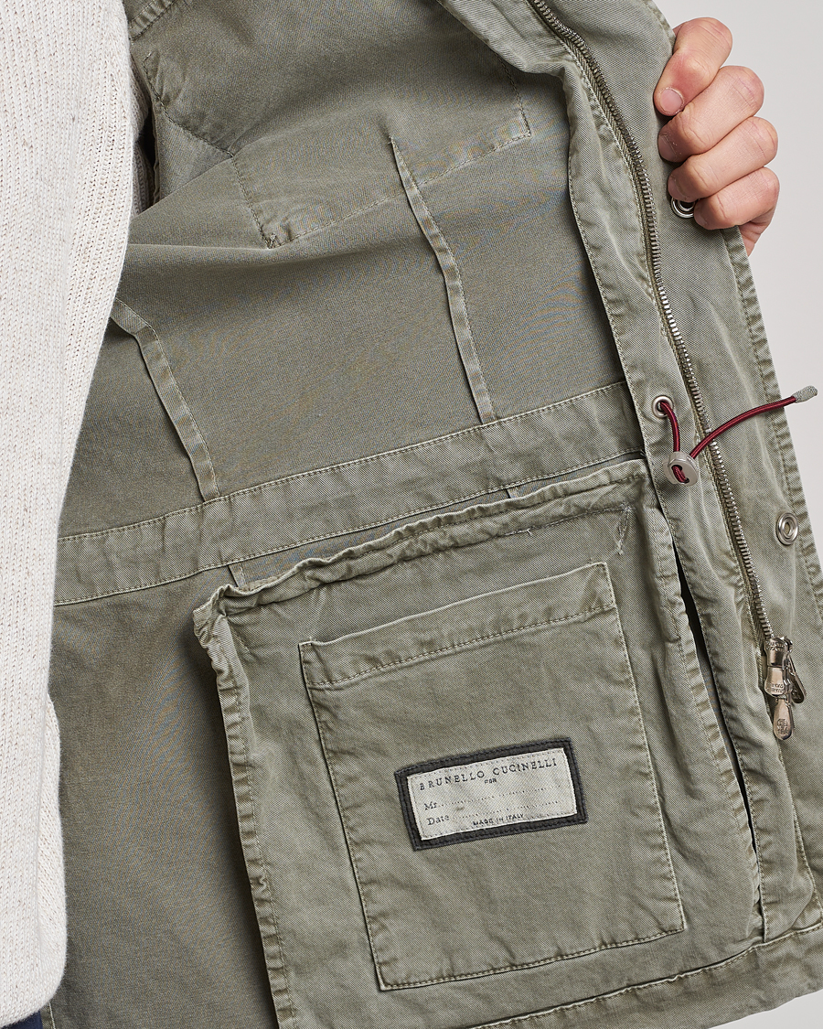 Homme | Manteaux Et Vestes | Brunello Cucinelli | Cotton Field Jacket Olive