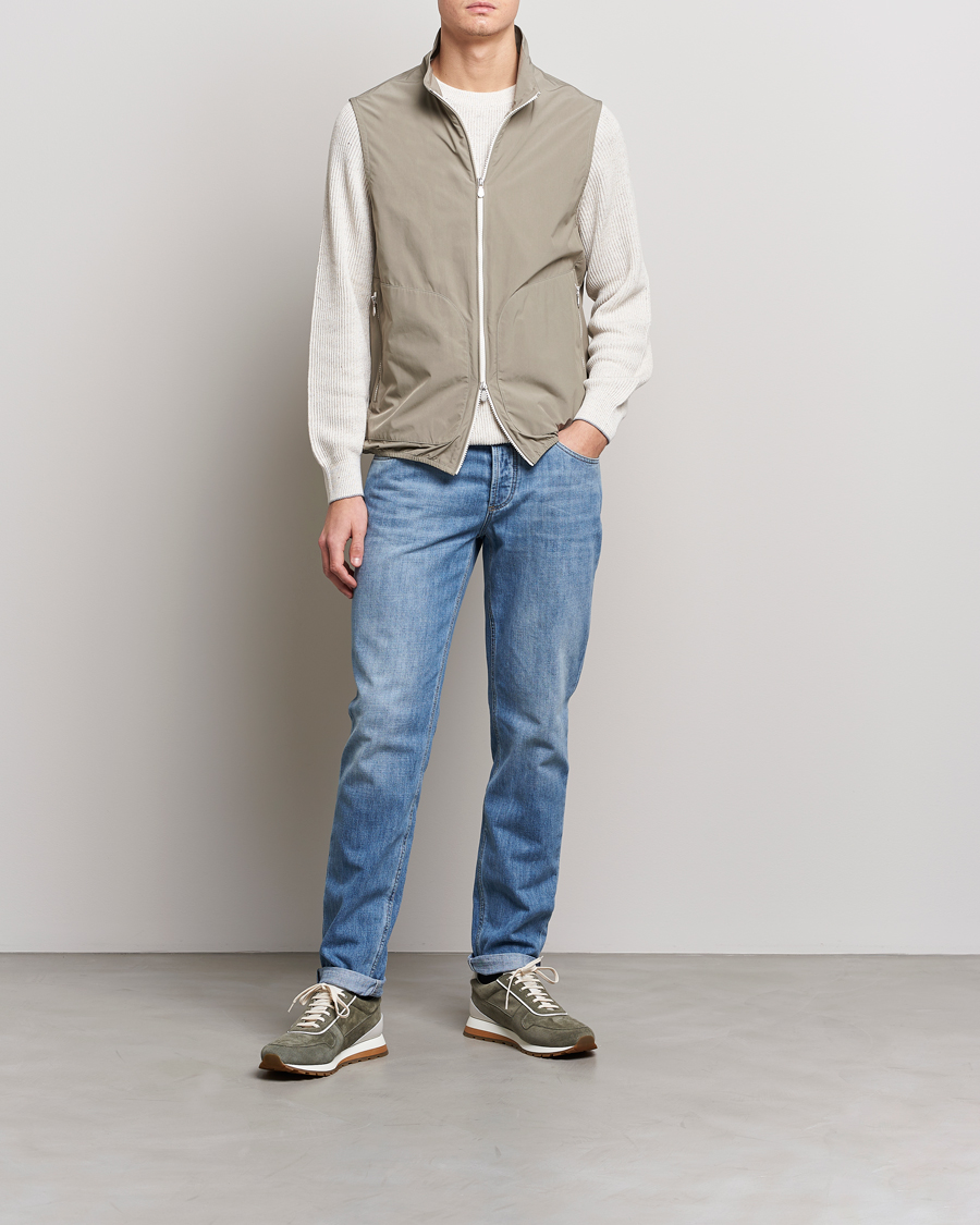 Homme | Gilets | Brunello Cucinelli | Lightweight Nylon Gilet Olive