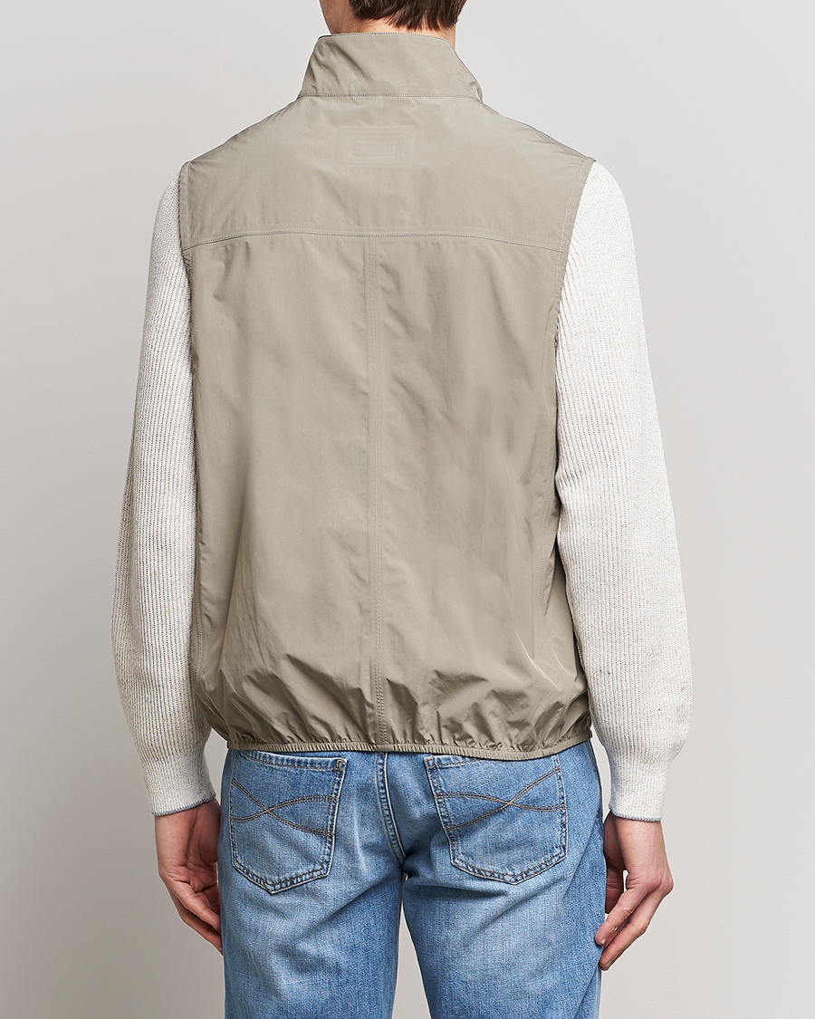 Homme | Gilets | Brunello Cucinelli | Lightweight Nylon Gilet Olive