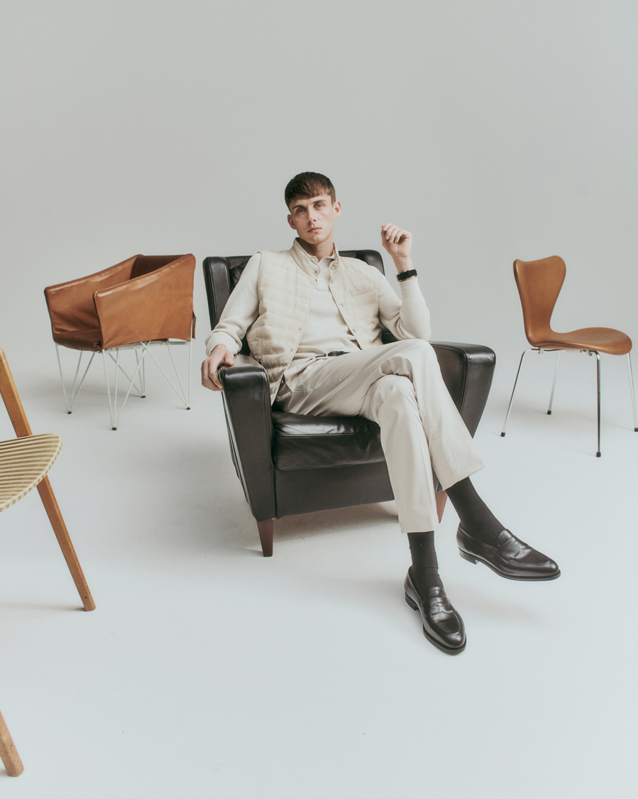 Homme | Gilets | Brunello Cucinelli | Cotton/Linen Gilet Light Beige