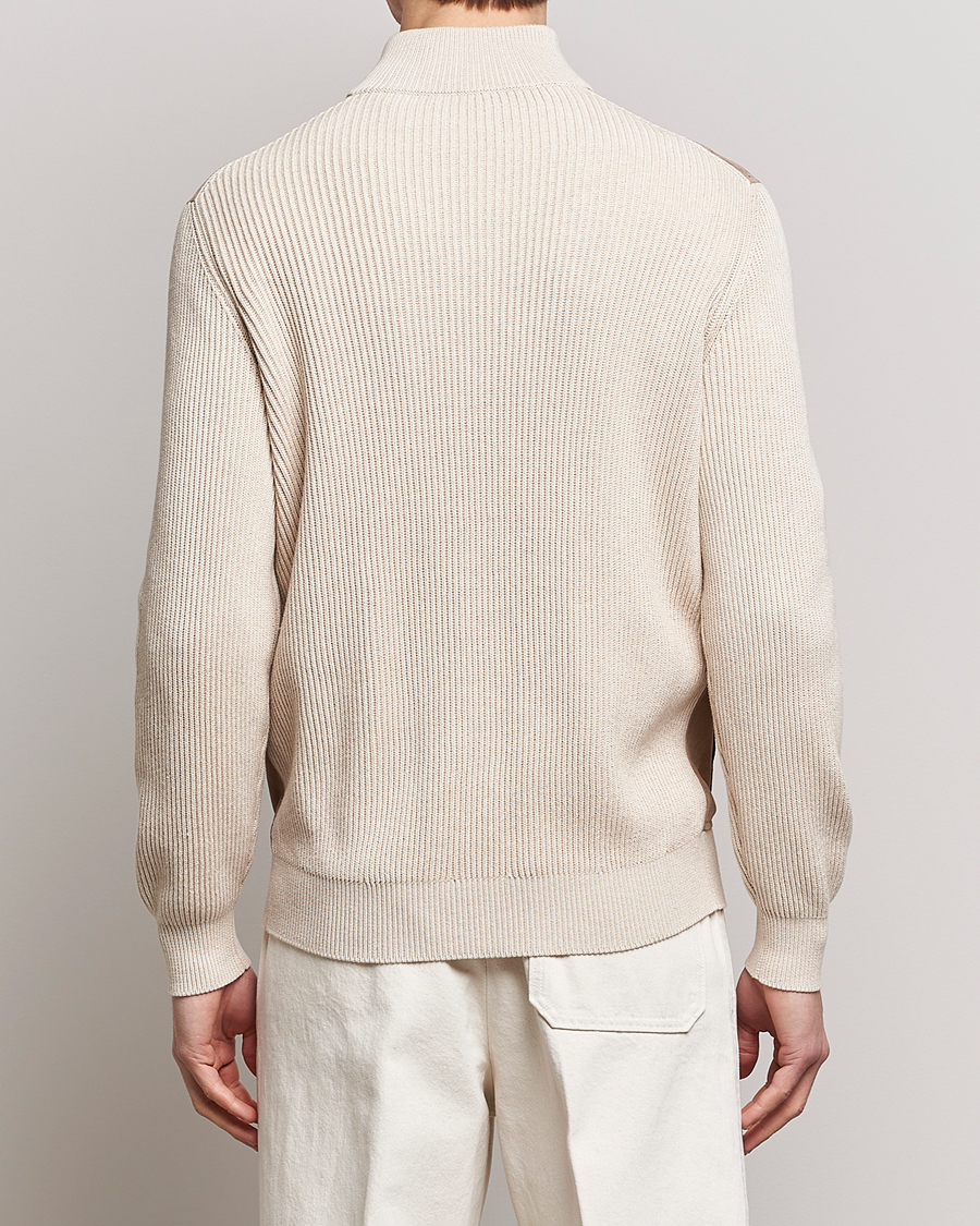 Homme | Manteaux Et Vestes | Brunello Cucinelli | Suede Knit Bomber Jacket Beige Suede