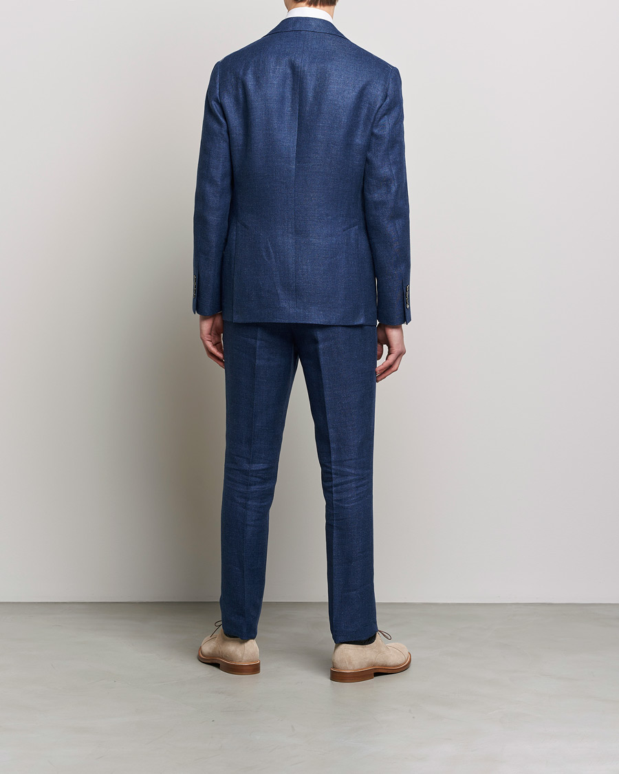Homme | Costumes | Brunello Cucinelli | Linen/Silk Suit Royal Blue