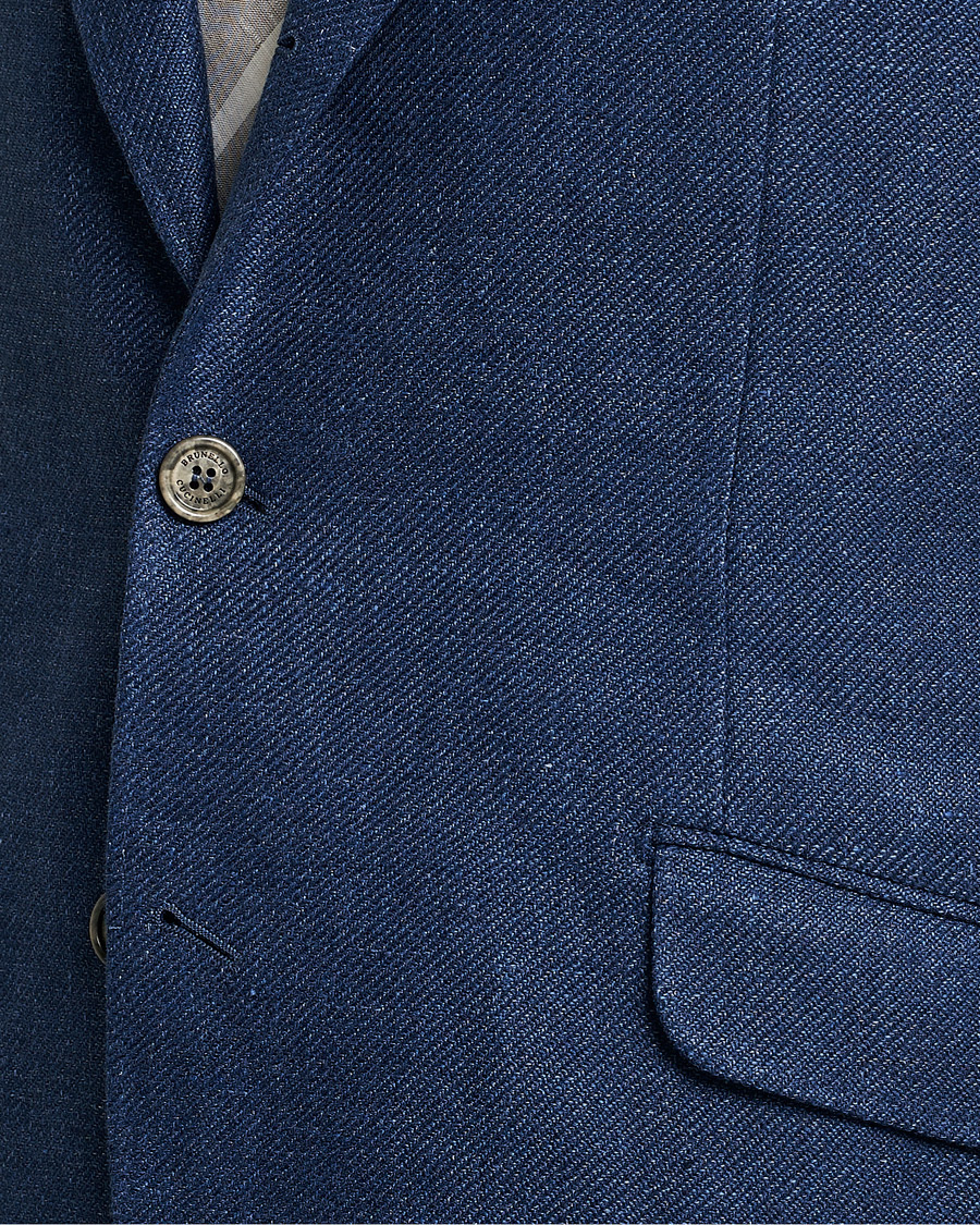 Homme | Costumes | Brunello Cucinelli | Linen/Silk Suit Royal Blue