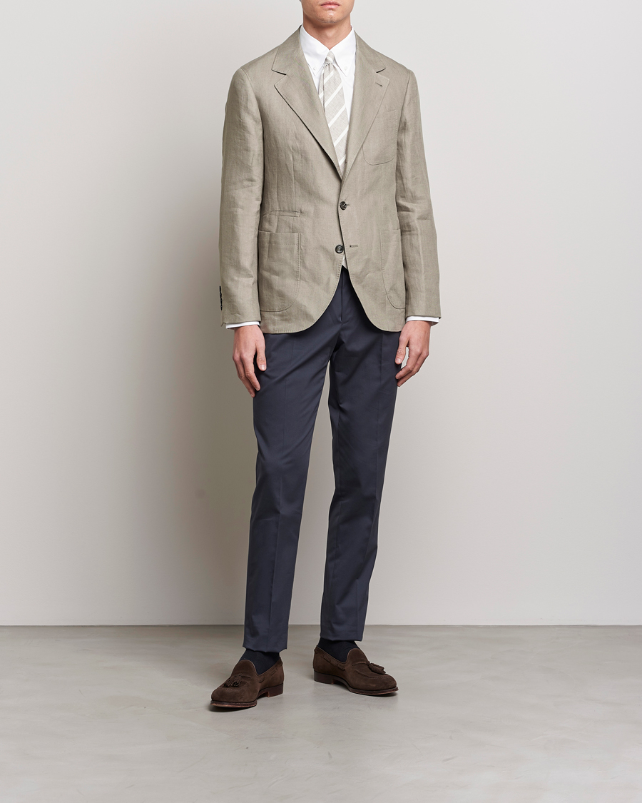 Homme | Blazers | Brunello Cucinelli | Linen Blazer Olive