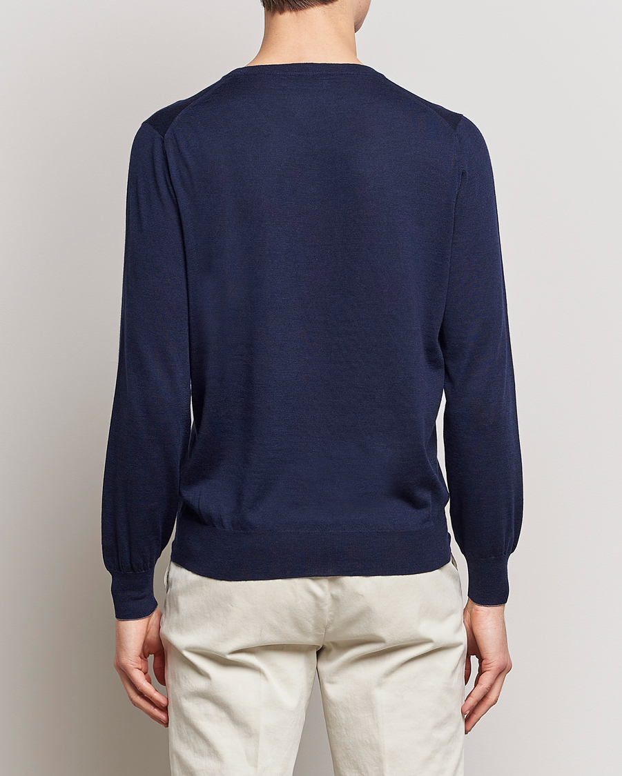 Homme | Pulls Et Tricots | Brunello Cucinelli | Cashmere/Wool Crew Neck Sweater Navy
