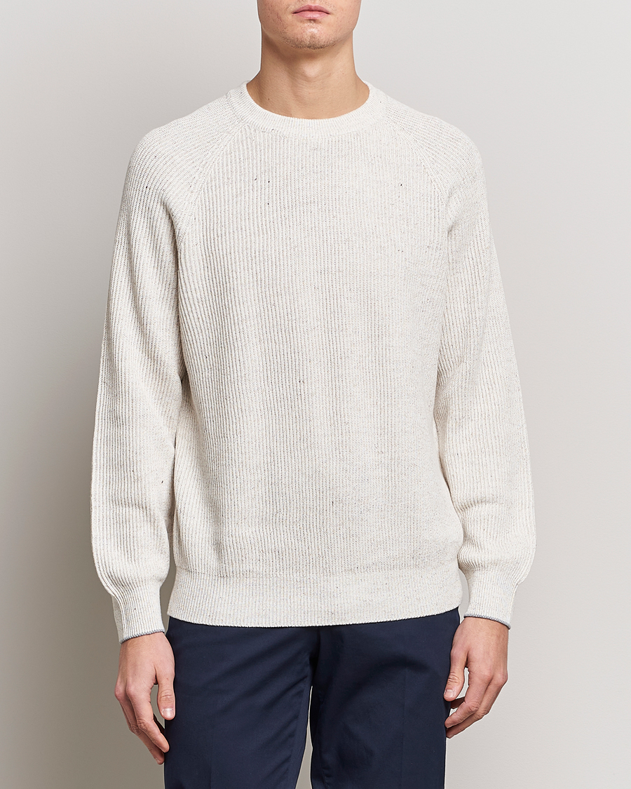 Homme | Pulls Et Tricots | Brunello Cucinelli | Chine Rib Sweater Light Beige