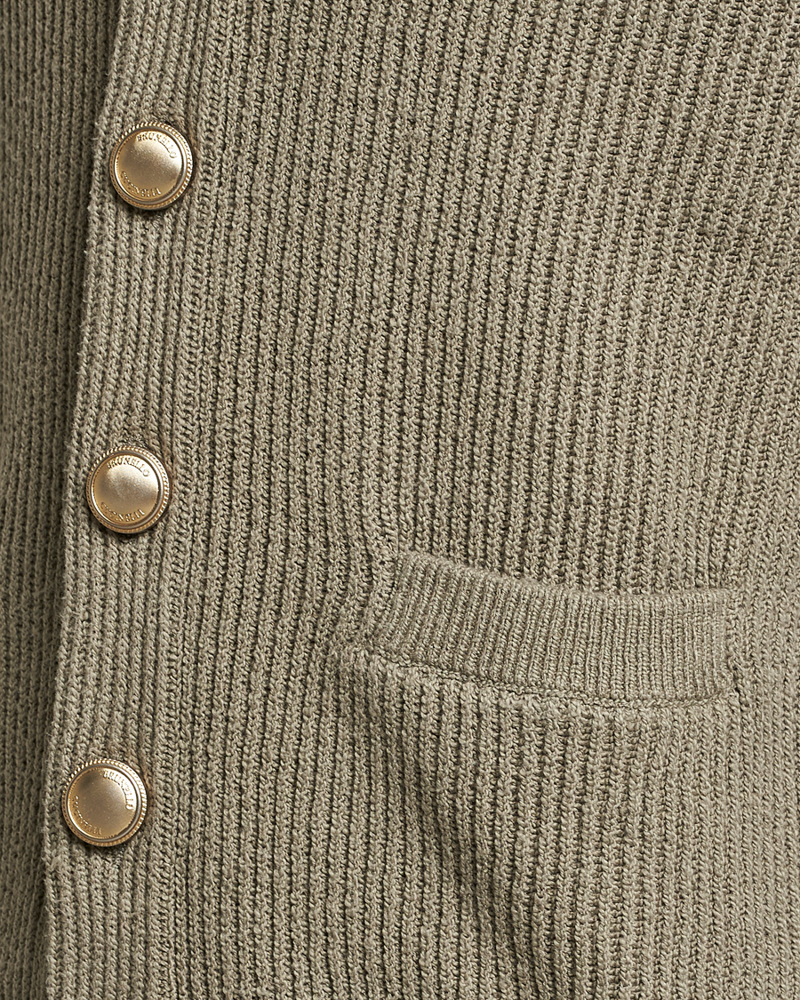 Homme | Pulls Et Tricots | Brunello Cucinelli | Heavy Rib Cardigan Olive