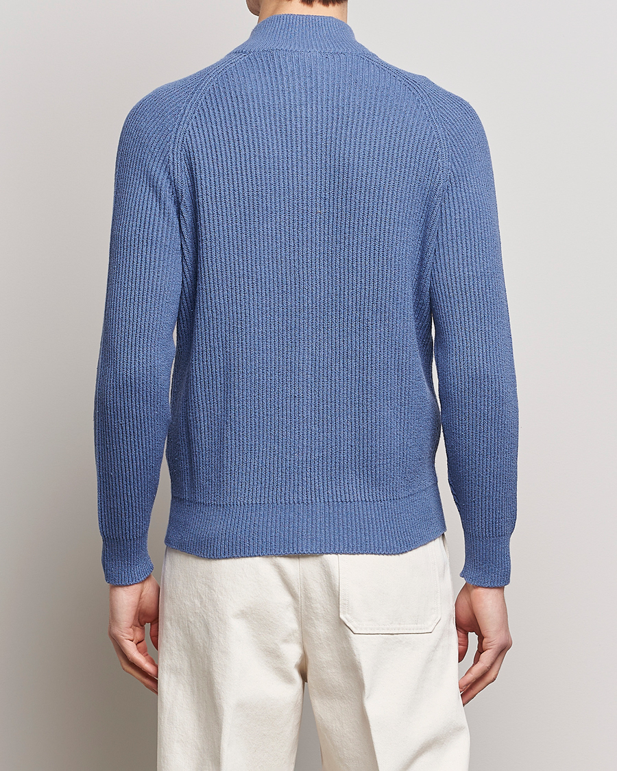 Homme | Pulls Et Tricots | Brunello Cucinelli | Heavy Zip Sweater Oxford Blue