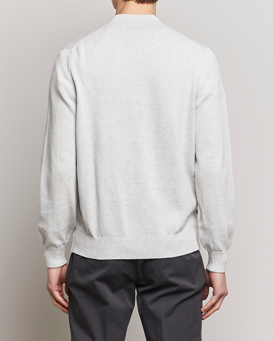Homme | Pulls Et Tricots | Brunello Cucinelli | Knitted Zip Blouson Pearl Grey
