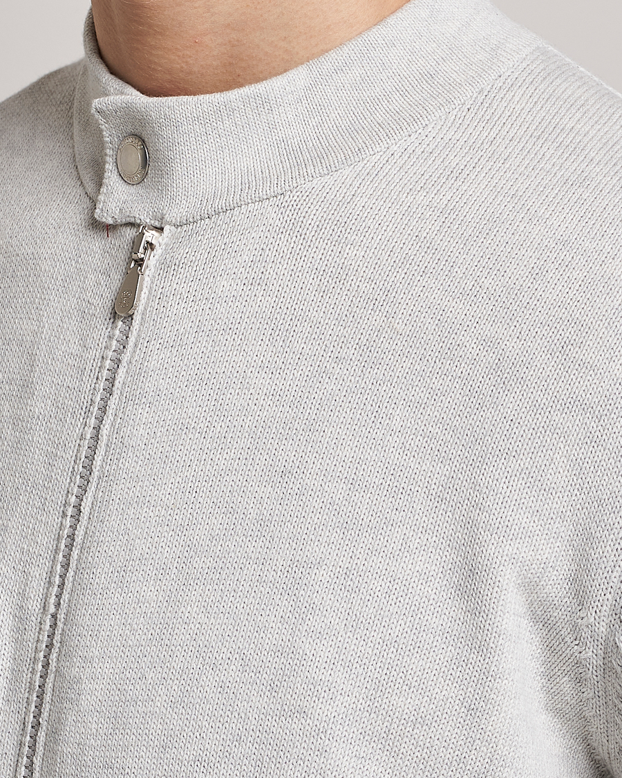 Homme | Pulls Et Tricots | Brunello Cucinelli | Knitted Zip Blouson Pearl Grey