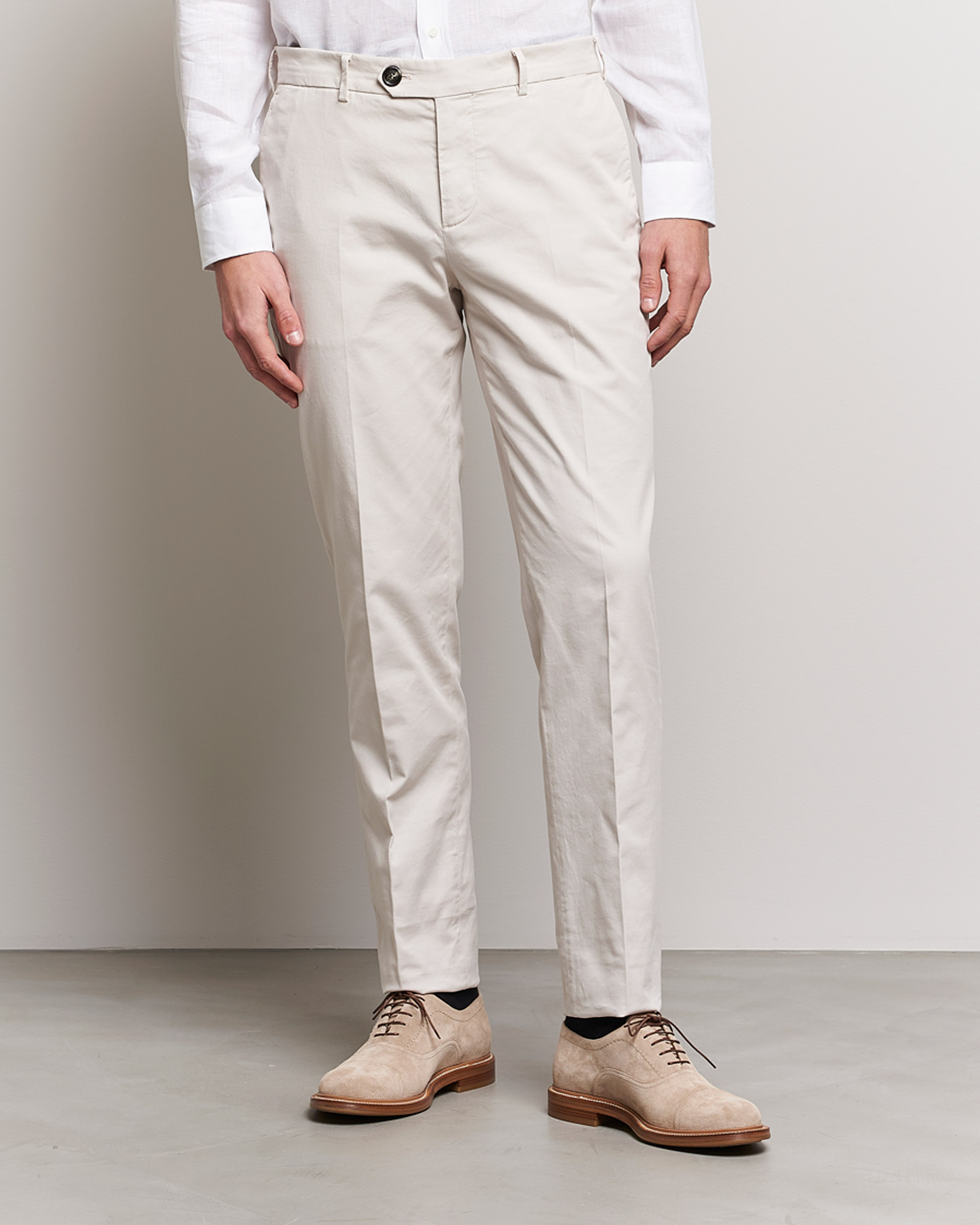Homme | Pantalons | Brunello Cucinelli | Slim Fit Cotton Chinos Off White