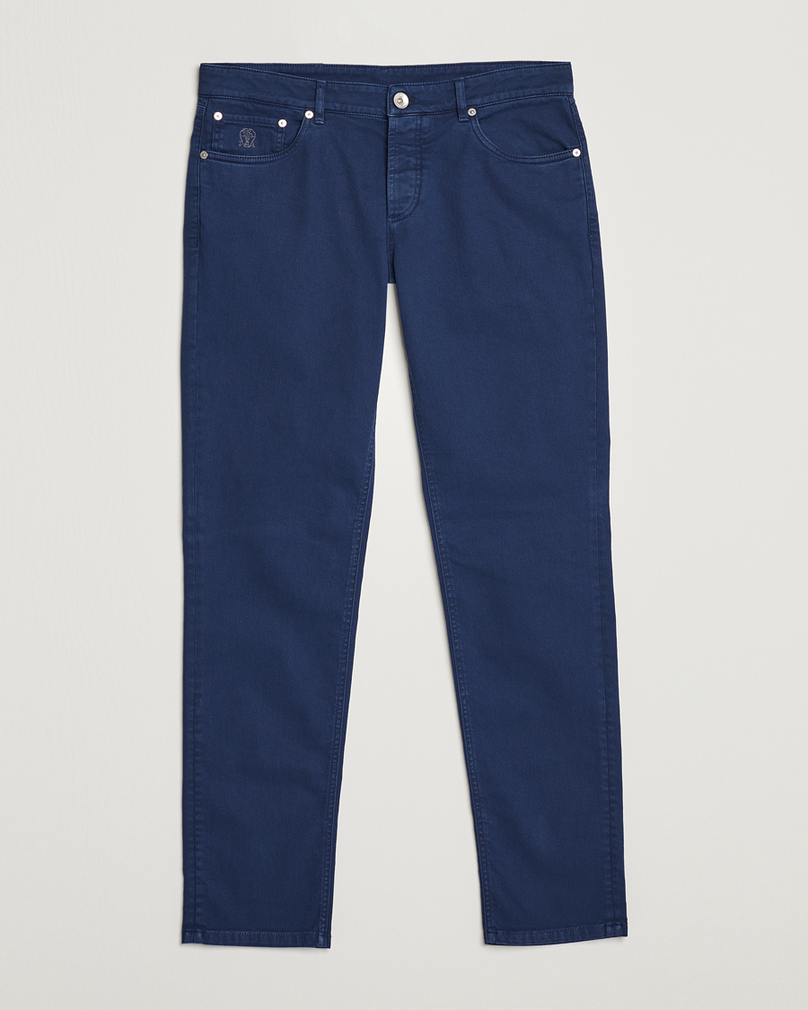 Homme | Pantalons | Brunello Cucinelli | Slim Fit 5-Pocket Pants Dark Blue