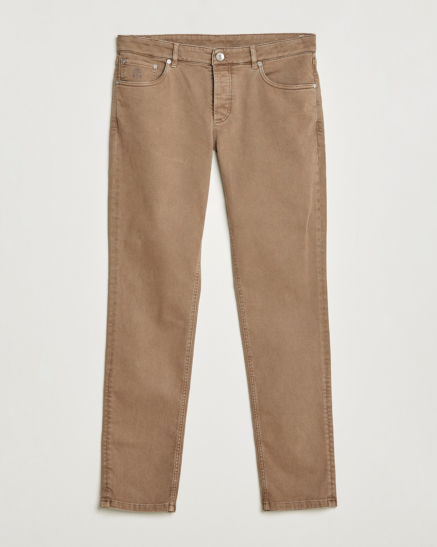Homme | Pantalons | Brunello Cucinelli | Slim Fit 5-Pocket Pants Beige