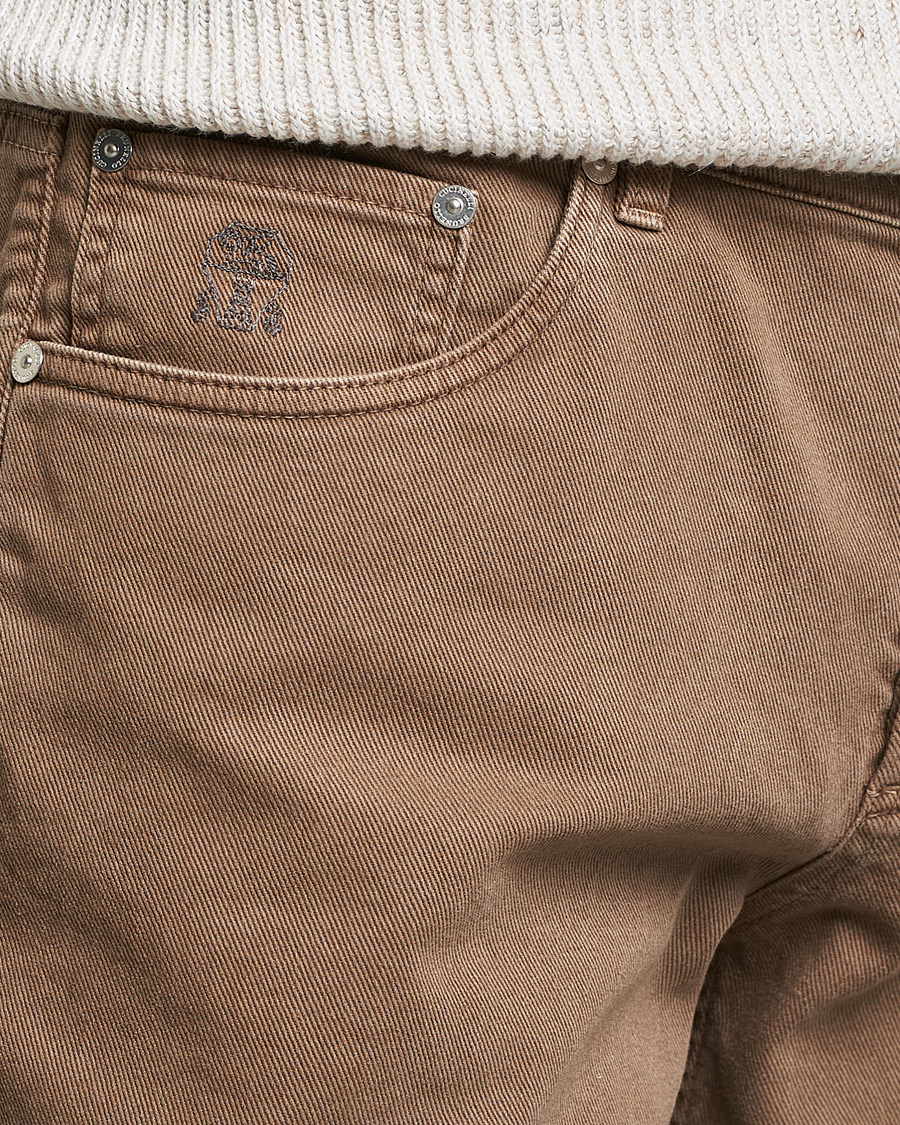 Homme | Pantalons | Brunello Cucinelli | Slim Fit 5-Pocket Pants Beige