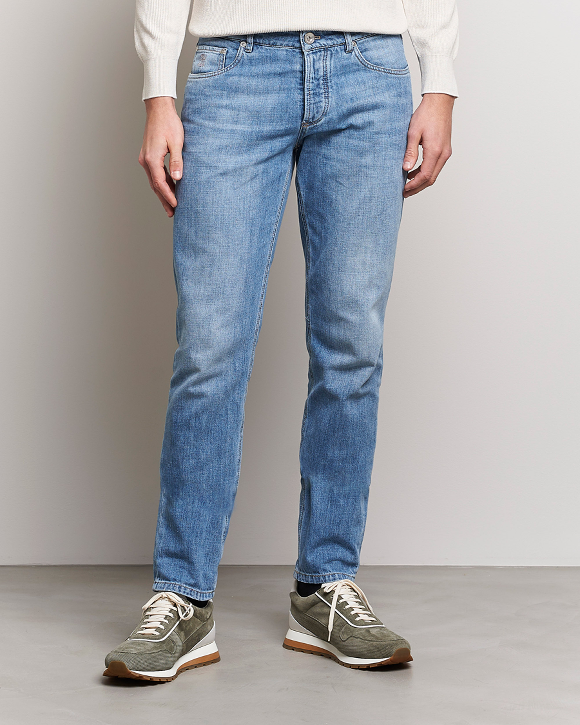 Homme | Jeans | Brunello Cucinelli | Slim Fit Jeans Medium Wash