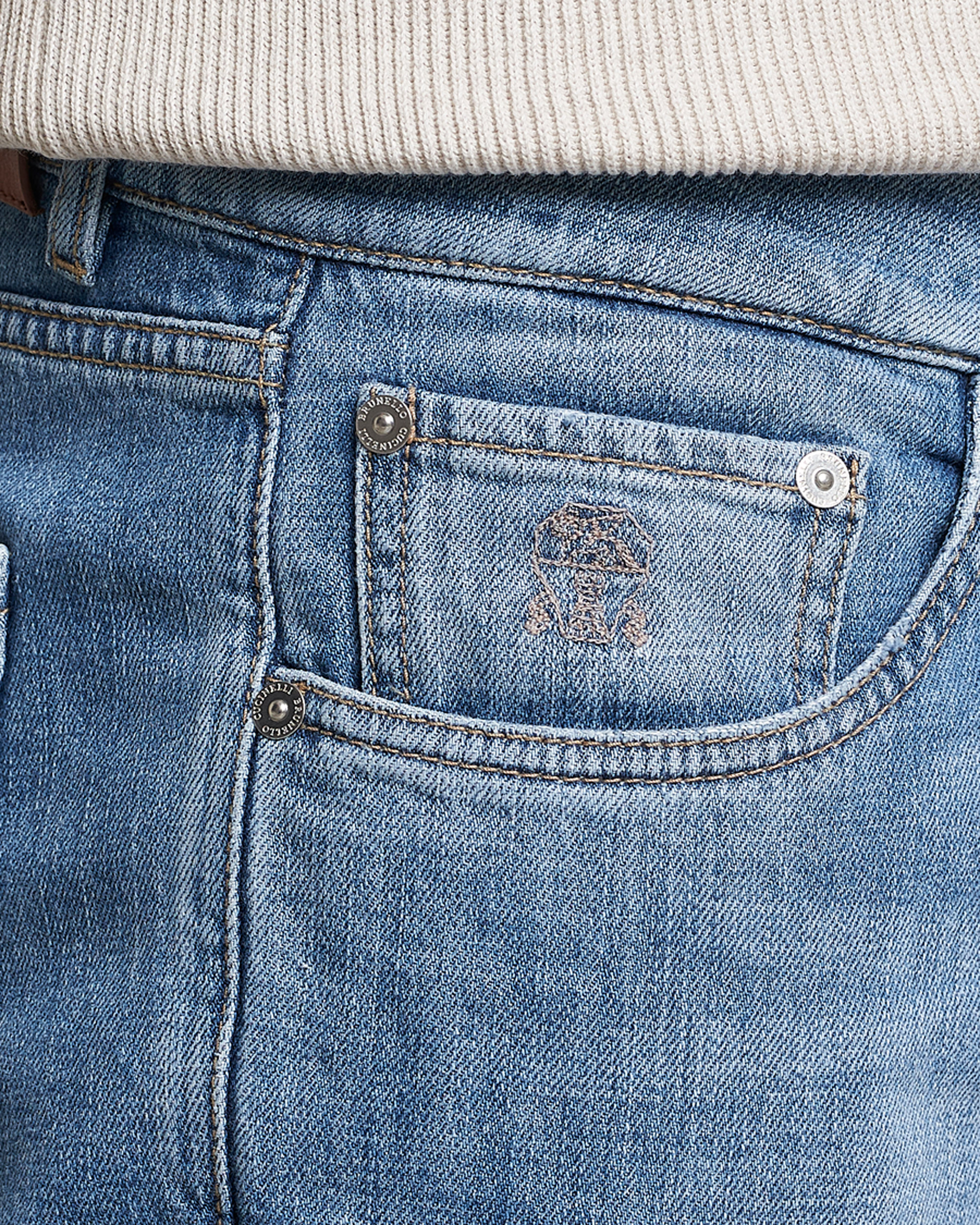 Homme | Jeans | Brunello Cucinelli | Slim Fit Jeans Medium Wash