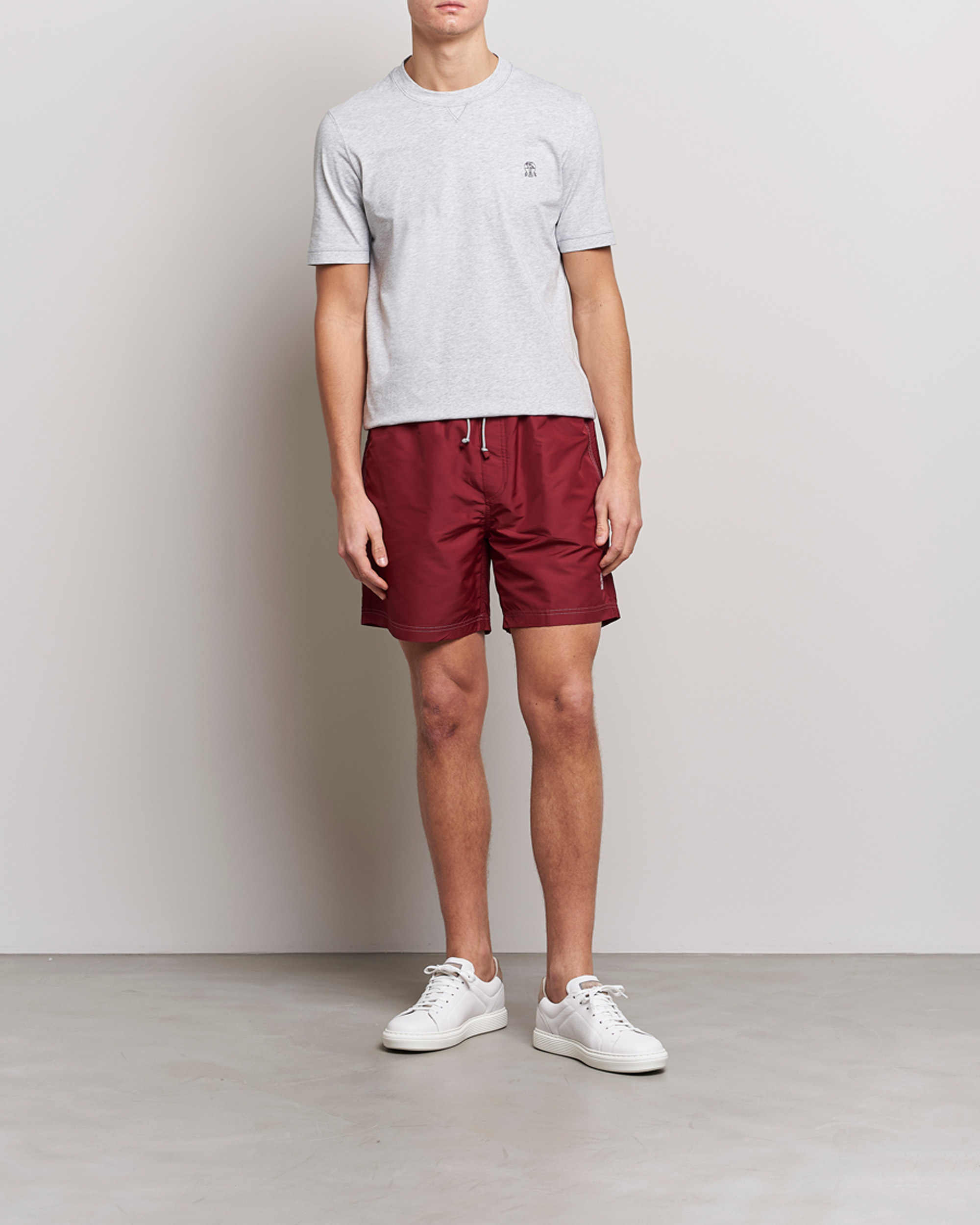 Homme | Maillots De Bain | Brunello Cucinelli | Nylon Swim Trunks Burgundy