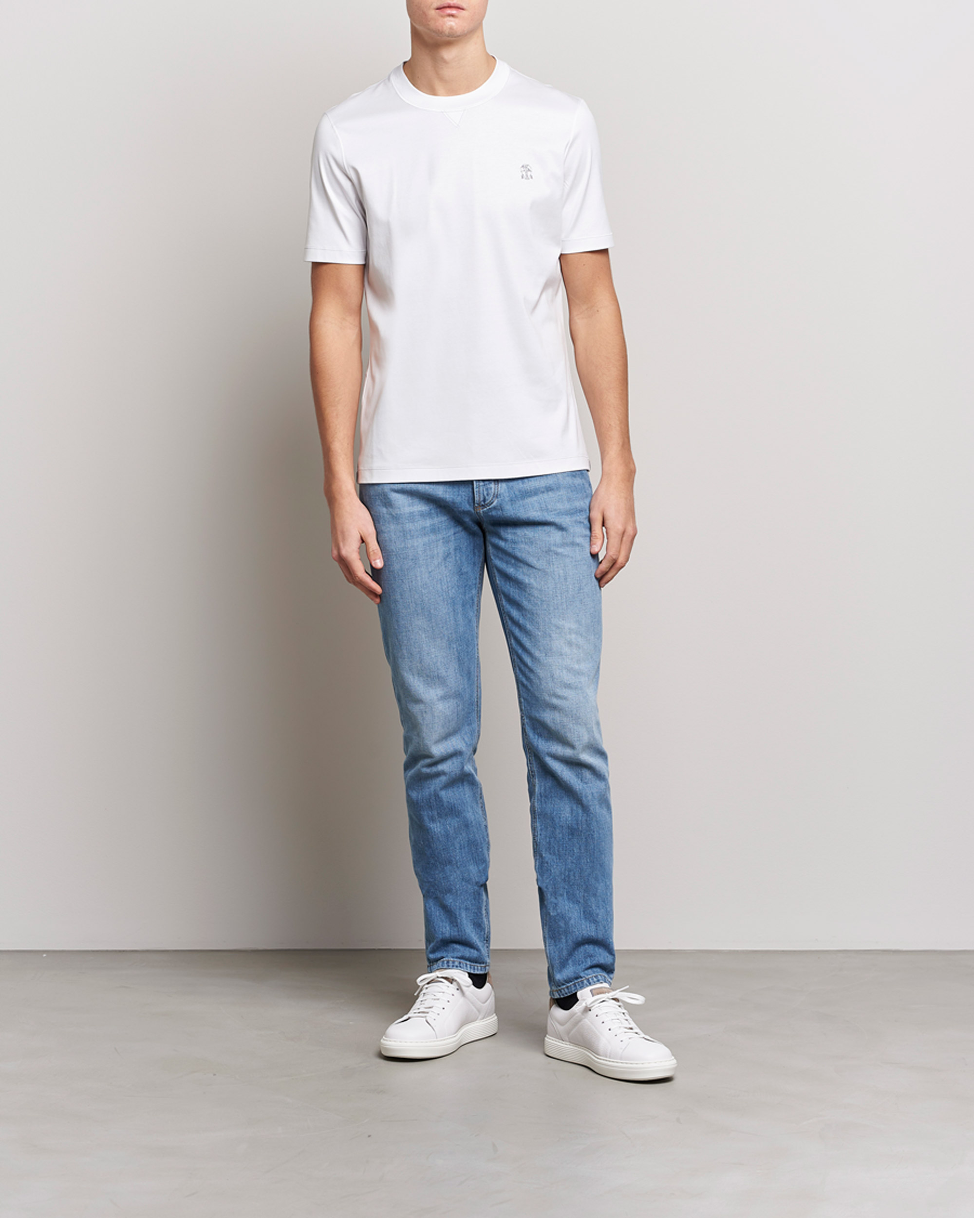 Homme | T-shirts | Brunello Cucinelli | Short Sleeve Logo T-shirt White