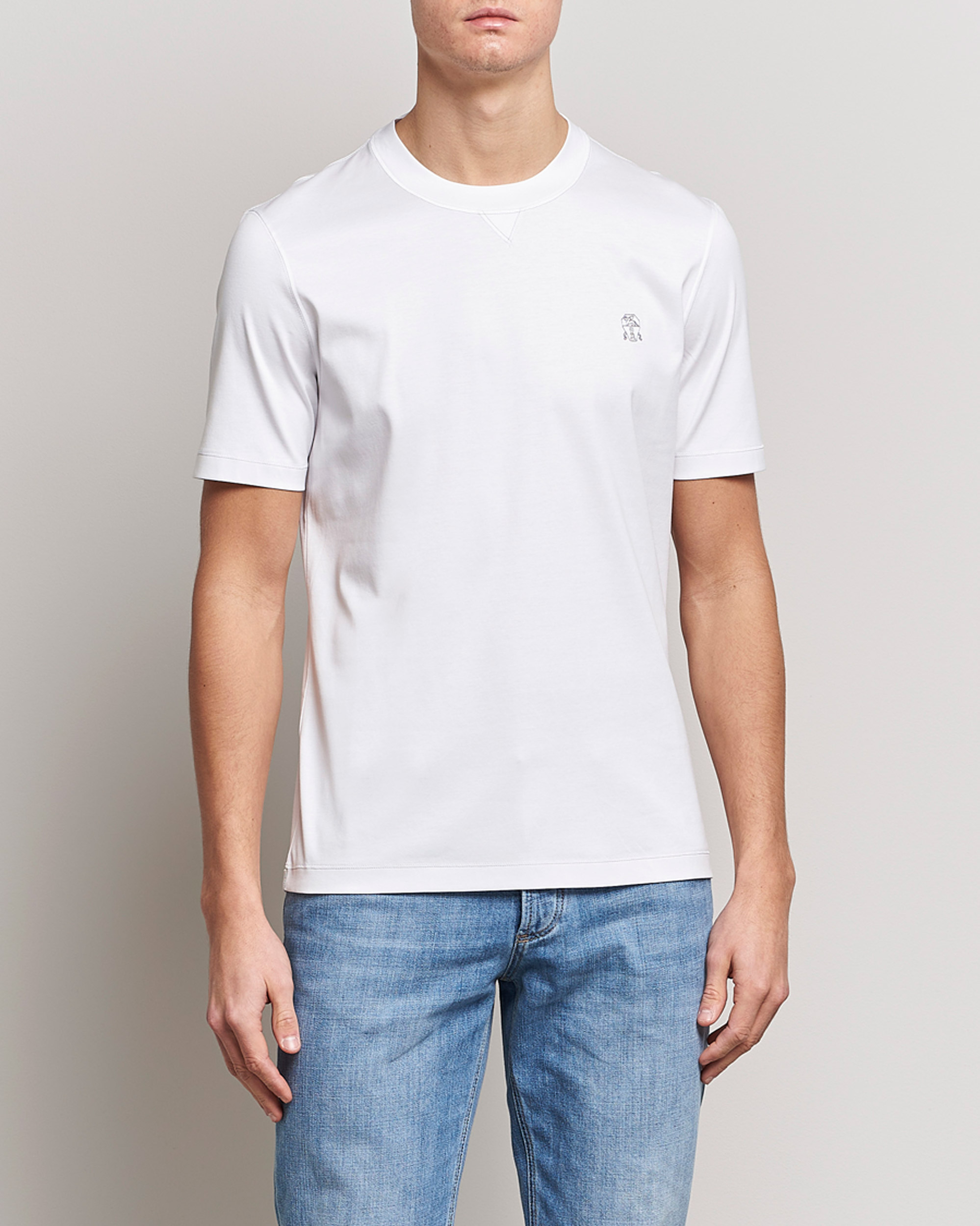 Homme | T-shirts | Brunello Cucinelli | Short Sleeve Logo T-shirt White