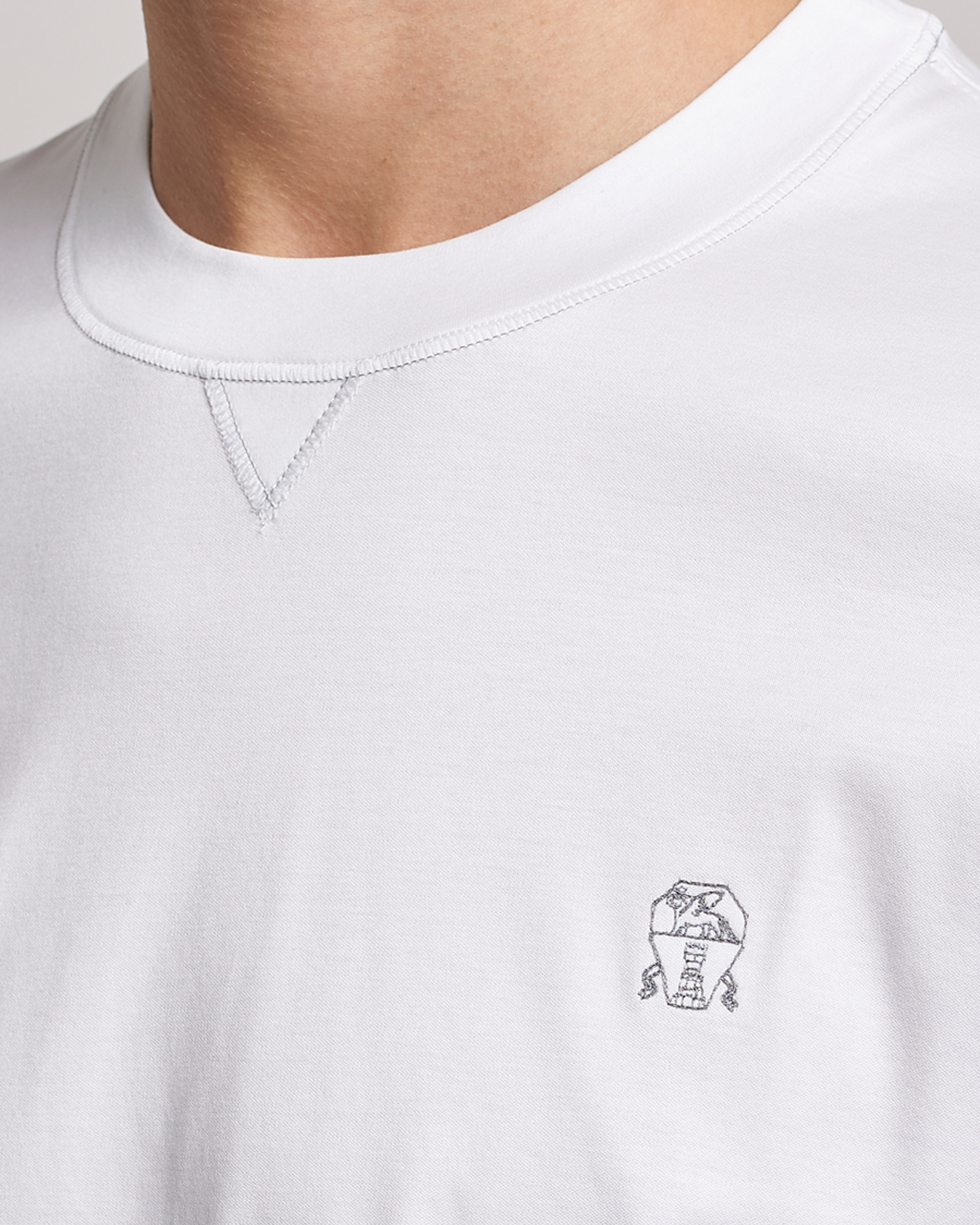 Homme | T-shirts | Brunello Cucinelli | Short Sleeve Logo T-shirt White