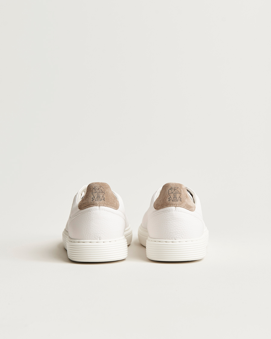 Homme | Brunello Cucinelli Classic Sneakers White Grain Calf | Brunello Cucinelli | Classic Sneakers White Grain Calf