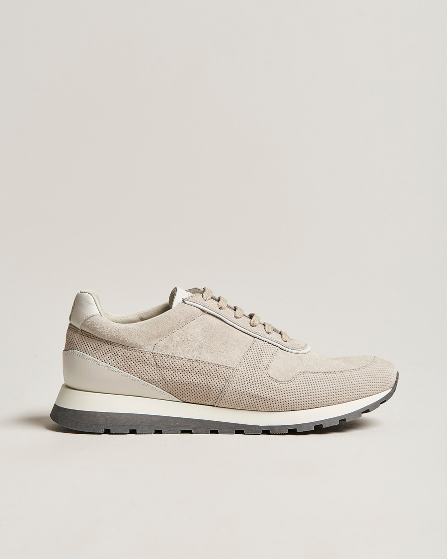 Homme | Brunello Cucinelli Perforated Running Sneakers Sand | Brunello Cucinelli | Perforated Running Sneakers Sand